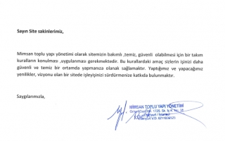 Mimsan Toplu Yapı Site Yönetimi